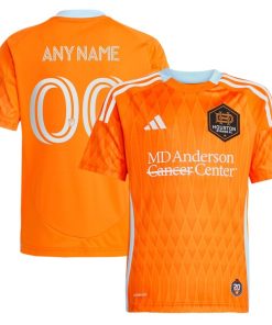 Alternative view of Houston Dynamo FC adidas Youth 2025 Season 20 Replica Custom Jersey - Orange