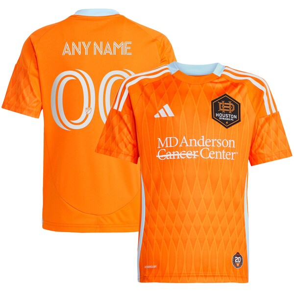 Houston Dynamo FC adidas Youth 2025 Season 20 Replica Custom Jersey - Orange - Image 2
