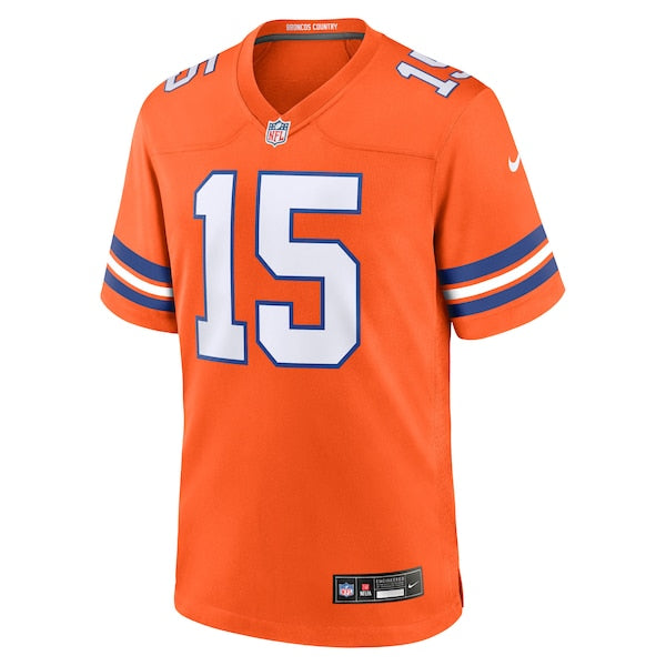 Nik Bonitto Denver Broncos Nike Alternate 2 Mile High Collection 1977 Throwback Game Jersey - Orange - Image 2
