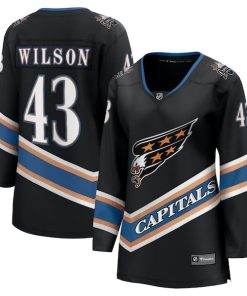 Alternative view of Tom Wilson Washington Capitals  Women's Alternate 50th Anniversary Premier Breakaway Player Jersey - Black/Navy/Red