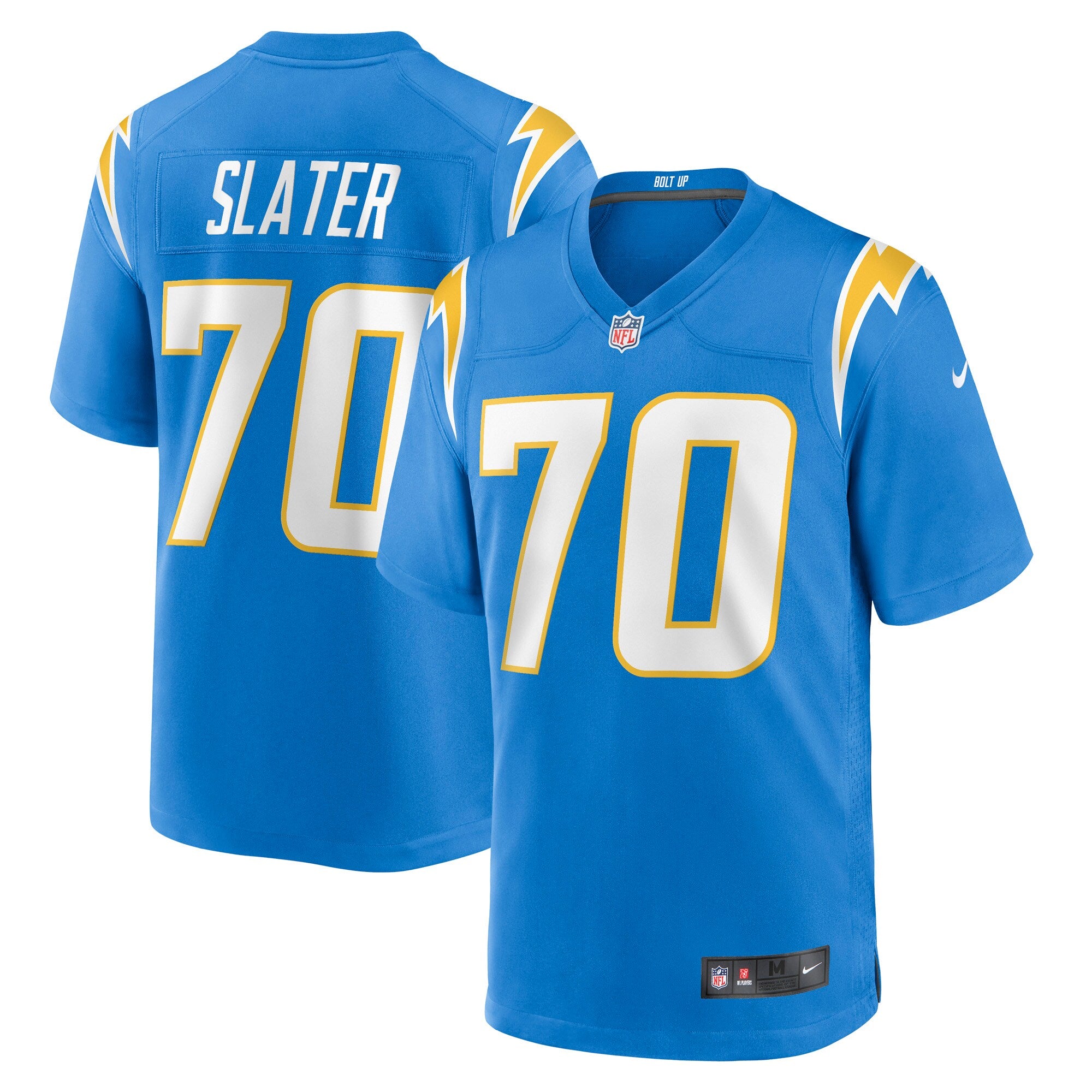 Rashawn Slater Los Angeles Chargers Nike Game Jersey - White/Blue - Image 5