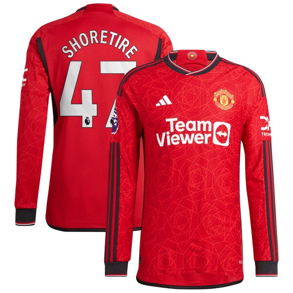 Shola Shoretire Manchester United adidas Long Sleeve Authentic Player Jersey?ยจC Red