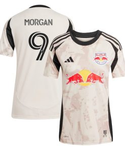 Lewis Morgan New York Red Bulls adidas Women's 2025 Stone Kit Replica Player Jersey - Tan