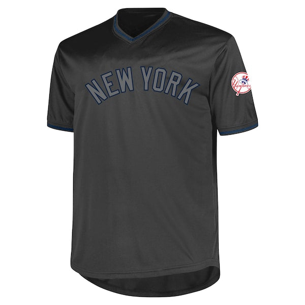 New York Yankees Profile Big & Tall Pop Fashion Jersey - Charcoal - Image 2