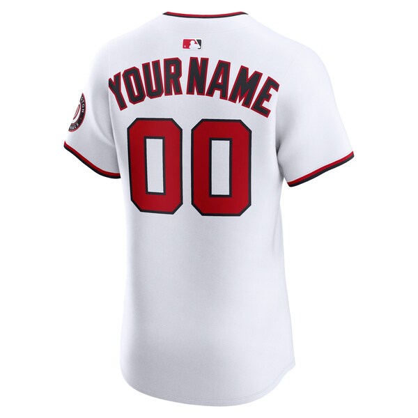 Washington Nationals Nike Home Elite Custom Jersey - White - Image 3