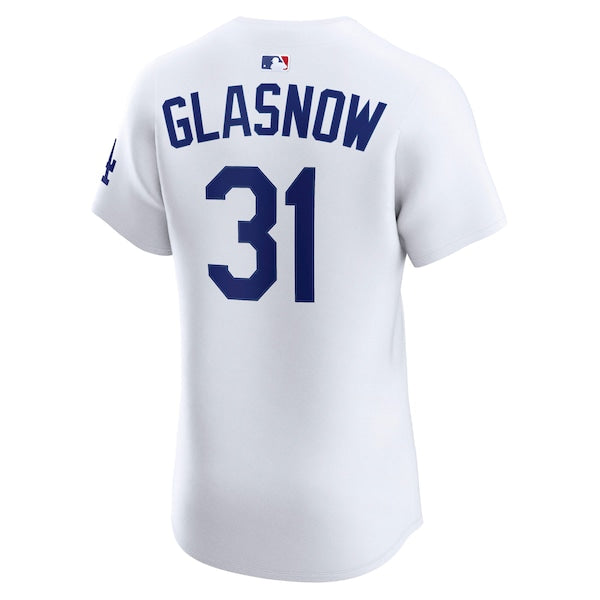 Tyler Glasnow Los Angeles Dodgers Nike Home Elite Jersey - White - Image 3