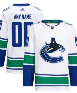 Vancouver Canucks adidas  Away  Primegreen Authentic Custom Jersey - White