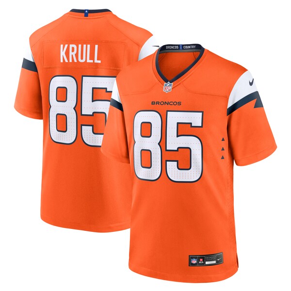Lucas Krull Denver Broncos Nike Team Game Jersey - Orange - Image 2