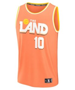 Alternative view of Darius Garland Cleveland Cavaliers  Youth 2025/26 City Edition Fast Break Jersey - Orange