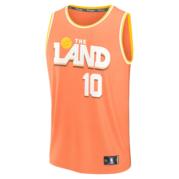 Darius Garland Cleveland Cavaliers Youth 2025/26 City Edition Fast Break Jersey - Orange - Image 2