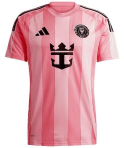 Alternative view of Lionel Messi Inter Miami CF adidas 2025 Euforia Replica Player Jersey - Light Pink