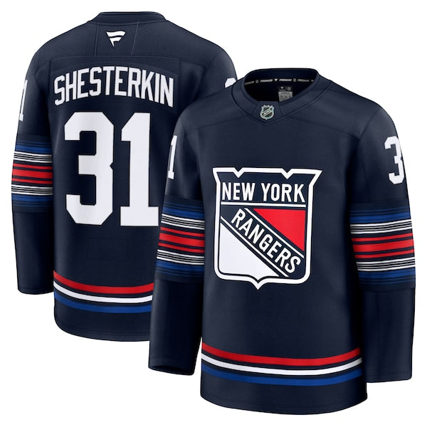 Igor Shesterkin New York Rangers Alternate Premium Jersey - Navy/Blue