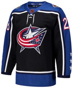 Alternative view of Oliver Bjorkstrand Columbus Blue Jackets adidas Reverse Retro 2.0 Authentic Player Jersey - Black