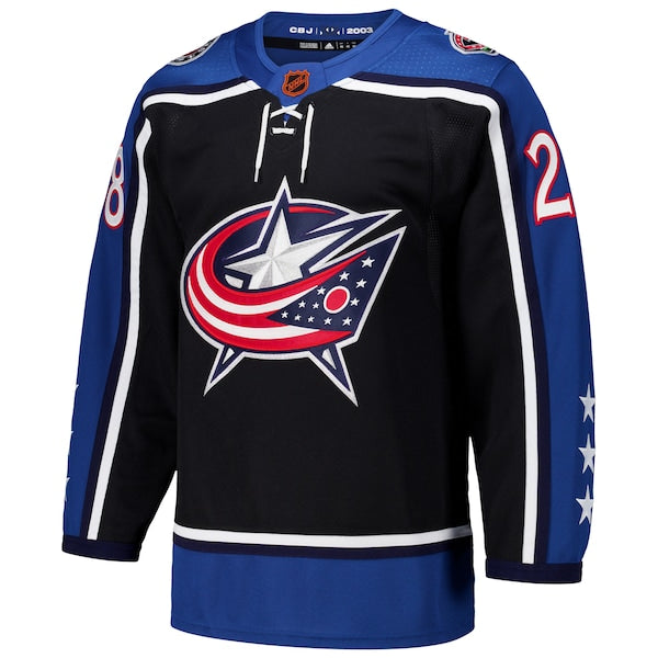 Oliver Bjorkstrand Columbus Blue Jackets adidas Reverse Retro 2.0 Authentic Player Jersey - Black - Image 2