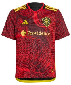 Alternative view of Seattle Sounders FC adidas Youth 2024 The Bruce Lee Kit Replica Jersey?¨C Red