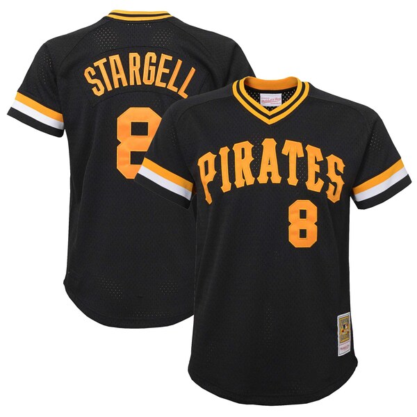 Willie Stargell Pittsburgh Pirates Youth Cooperstown Collection?Mesh Batting Practice Jersey - Black