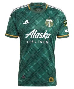 Alternative view of Eryk Williamson Portland Timbers adidas 2024 Portland Plaid Kit Authentic Jersey - Green