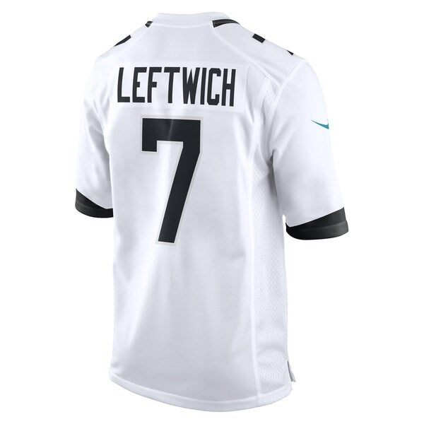 Byron Leftwich Jacksonville Jaguars Nike Retired Player Game Jersey - White/Teal - Image 4