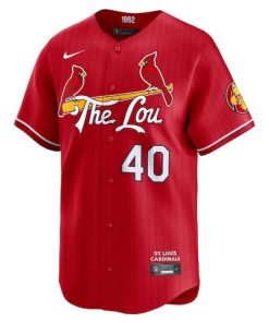 Alternative view of Willson Contreras St. Louis Cardinals Nike 2024 City Connect Limited Player Jersey - Red