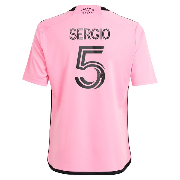 Sergio Busquets Inter Miami CF adidas Youth 2024 2getherness Replica Player Jersey - Pink - Image 3