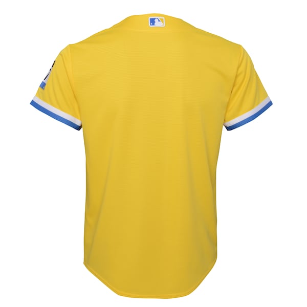 Boston Red Sox Nike Youth City Connect Replica Team Jersey - Gold/Light Blue - Image 3