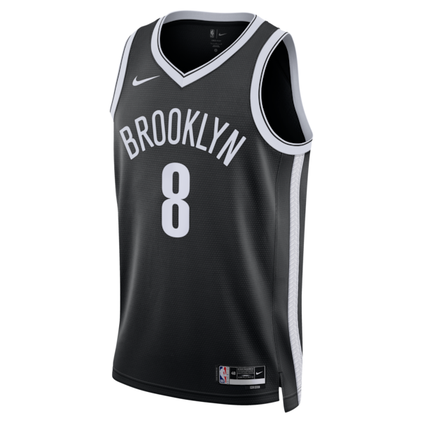 Egor D?min Brooklyn Nets Nike Unisex Swingman Jersey - Icon Edition - Black - Image 2