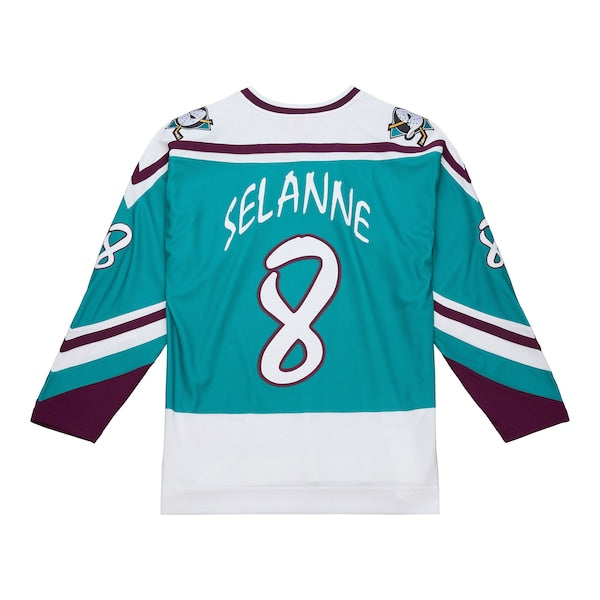 Teemu Selanne Anaheim Ducks 1995-96 Power Play Jersey - Teal - Image 3
