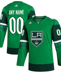 Los Angeles Kings adidas St. Patrick's Day Authentic Custom Jersey - Kelly Green