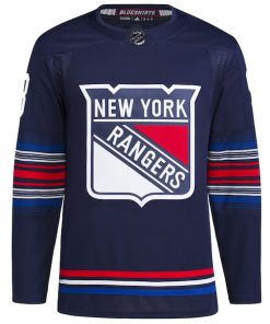 Alternative view of Mika Zibanejad New York Rangers adidas Alternate Authentic Primegreen Player Jersey - Navy