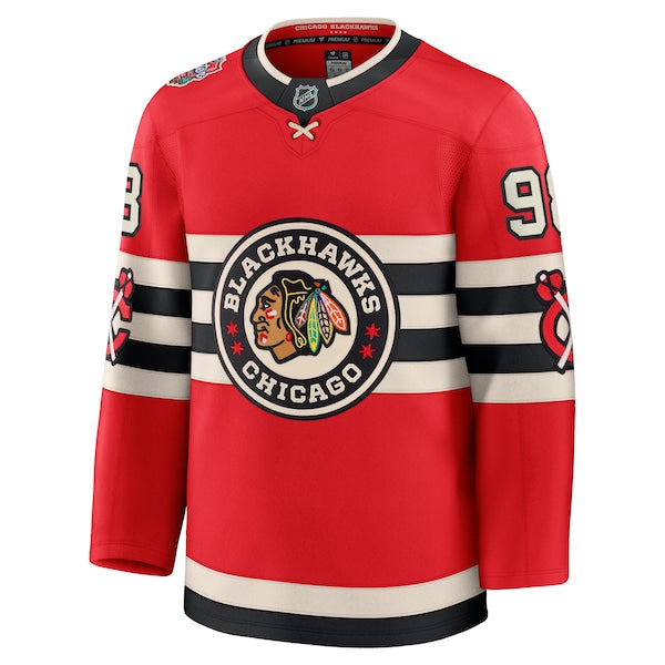 Connor Bedard Chicago Blackhawks 2025 NHL Winter Classic Premium Player Jersey - Red - Image 2