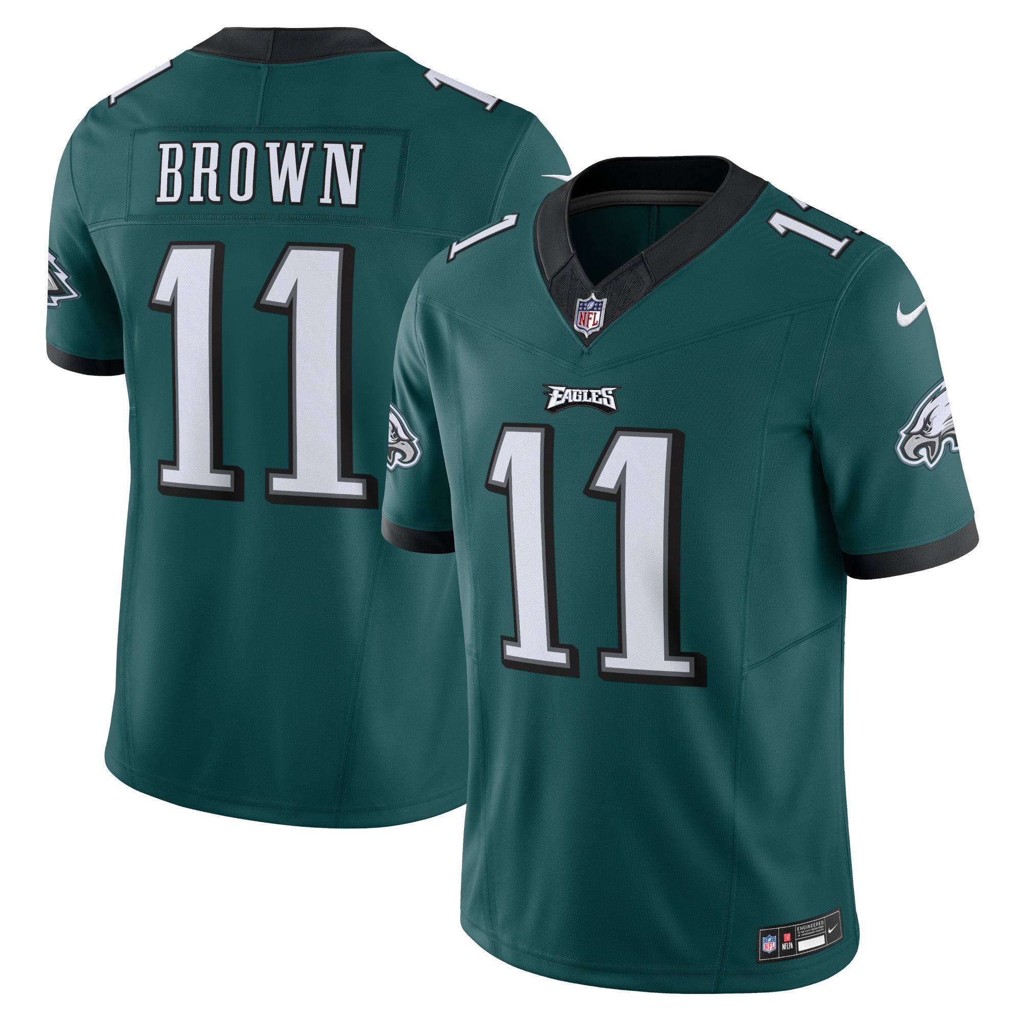 A.J. Brown Philadelphia Eagles Nike Vapor F.U.S.E. Limited Jersey - Kelly Green/Green - Image 5