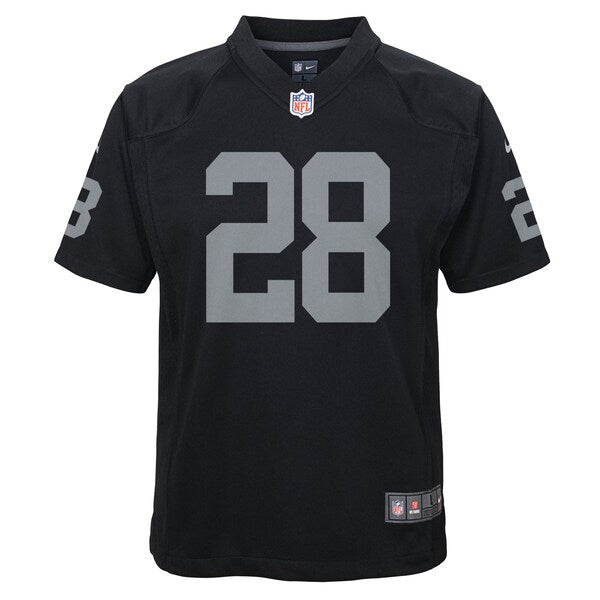 Josh Jacobs Las Vegas Raiders Nike Youth Game Jersey - Black - Image 2