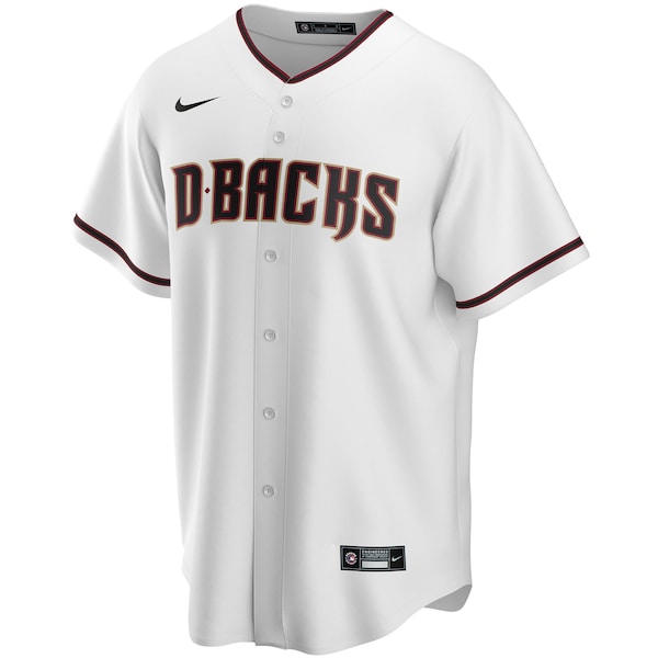 Arizona Diamondbacks Nike Home Replica Custom Jersey - White - Image 2