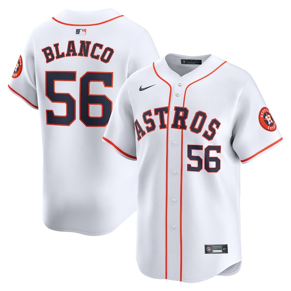 Ronel Blanco Houston Astros Nike Home Limited Player Jersey - White/Gray - Image 2