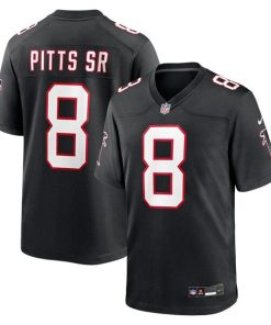 Alternative view of Kyle Pitts Sr. Atlanta Falcons Nike Alternate  Game Jersey - Black/White