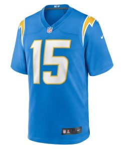 Alternative view of Ladd McConkey Los Angeles Chargers Nike Youth Team Game Jersey - Powder Blue