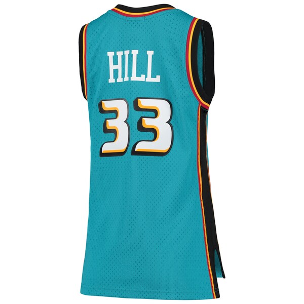 Grant Hill Detroit Pistons Women's 1998/99 Hardwood Classics Swingman Jersey - Teal - Image 3