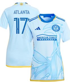 #17 Atlanta United FC adidas Women's 2024 The Resurgens Kit Replica Player Jersey - Light Blue