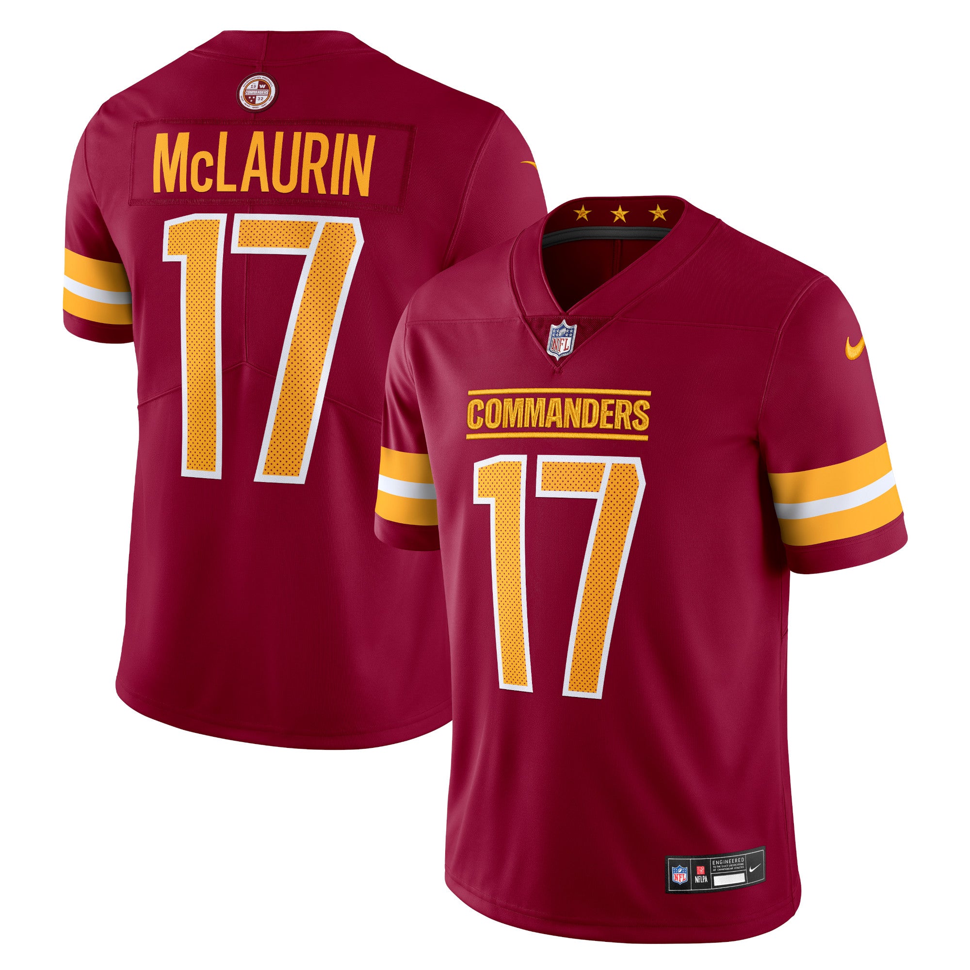 Terry McLaurin Washington Commanders Nike Alternate Vapor Untouchable Limited Jersey - Black/Burgundy - Image 2