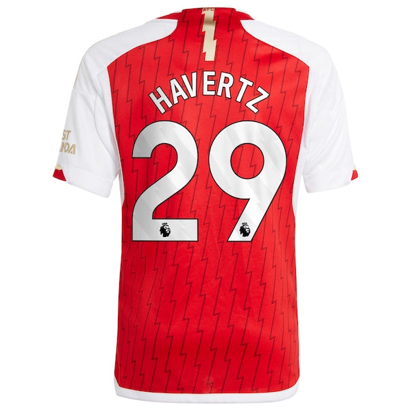 Kai Havertz Arsenal adidas Youth 2023/24 Home Replica Player Jersey - Red - Image 3
