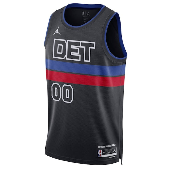 Detroit Pistons Jordan Brand Unisex 2022/23 Swingman Custom Jersey - Statement Edition - Blue - Image 3