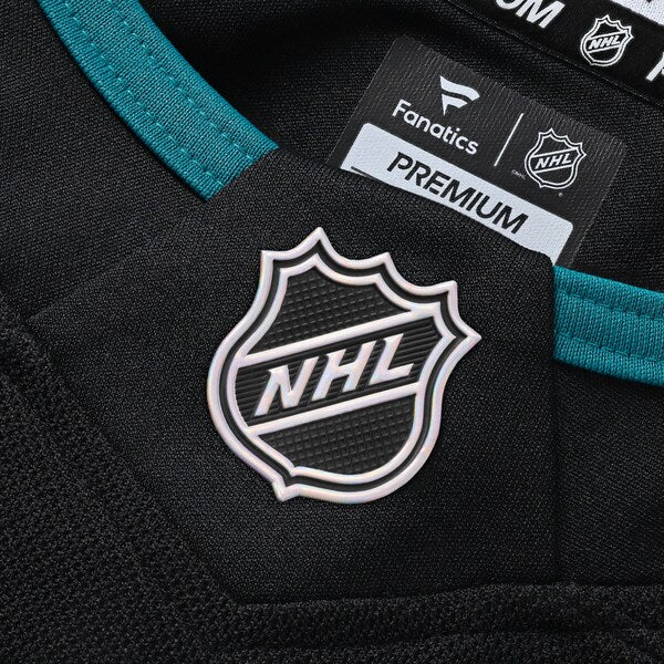 Logan Couture San Jose Sharks Alternate Premium Jersey - Black/Teal - Image 6