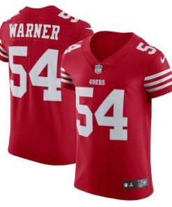 Alternative view of Fred Warner San Francisco 49ers Nike Vapor Elite Jersey - Scarlet/White