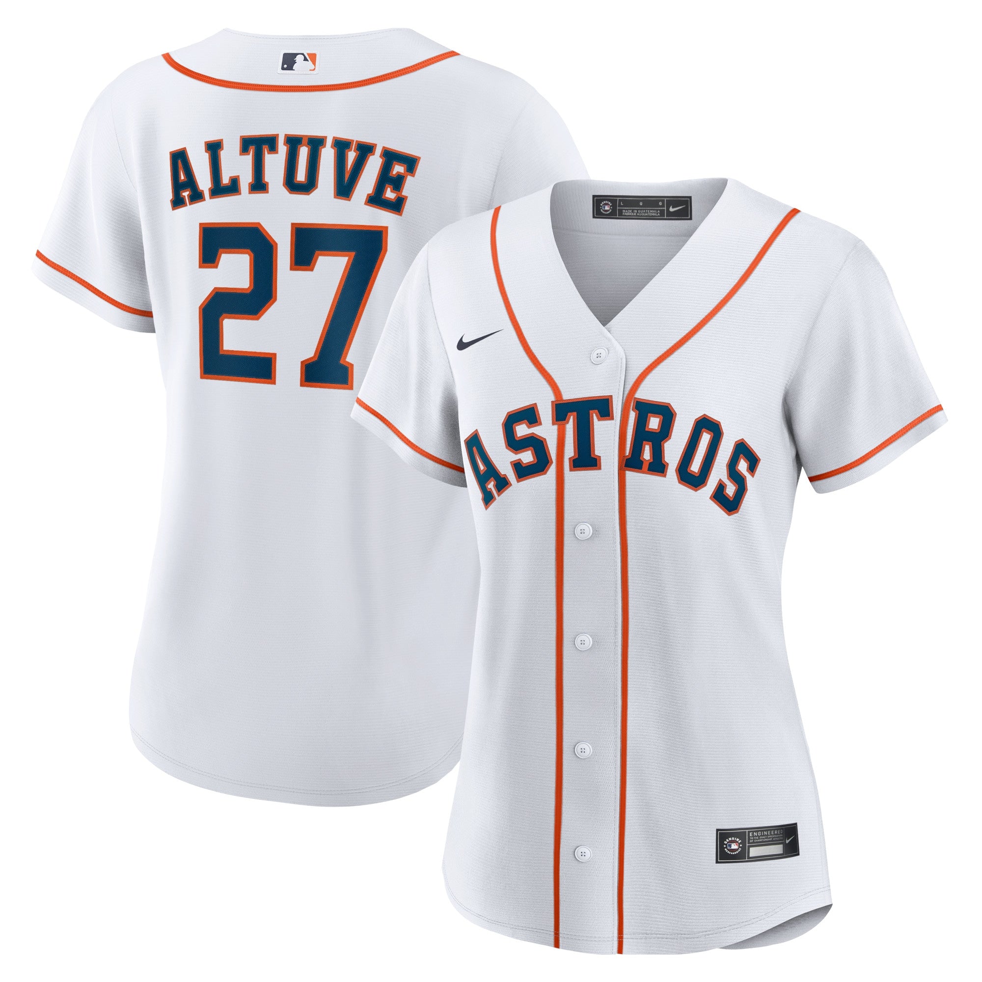 Jose Altuve Houston Astros Nike Women's Alternate Replica Player Jersey - Navy/White - Image 5