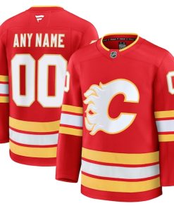 Calgary Flames  Home Premium Custom Jersey - Red/Black/White
