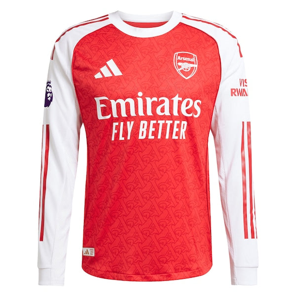Arsenal adidas 2025/26 Home Authentic Long Sleeve Jersey - Red/White/Blue - Image 3