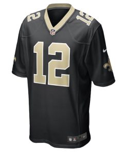 Alternative view of Chris Olave New Orleans Saints Nike Player Game Jersey - Black
