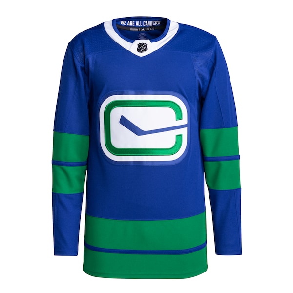 Vancouver Canucks adidas Men's Alternate Primegreen Authentic Blank Jersey - Blue - Image 2