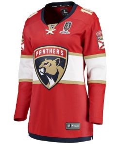 Alternative view of Matthew Tkachuk Florida Panthers  Women's 2025 Stanley Cup Champions Breakaway Jersey - Red