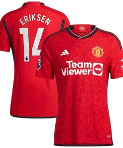 Christian Eriksen Manchester United adidas 2023/24 Home Authentic Player Jersey - Red/Green